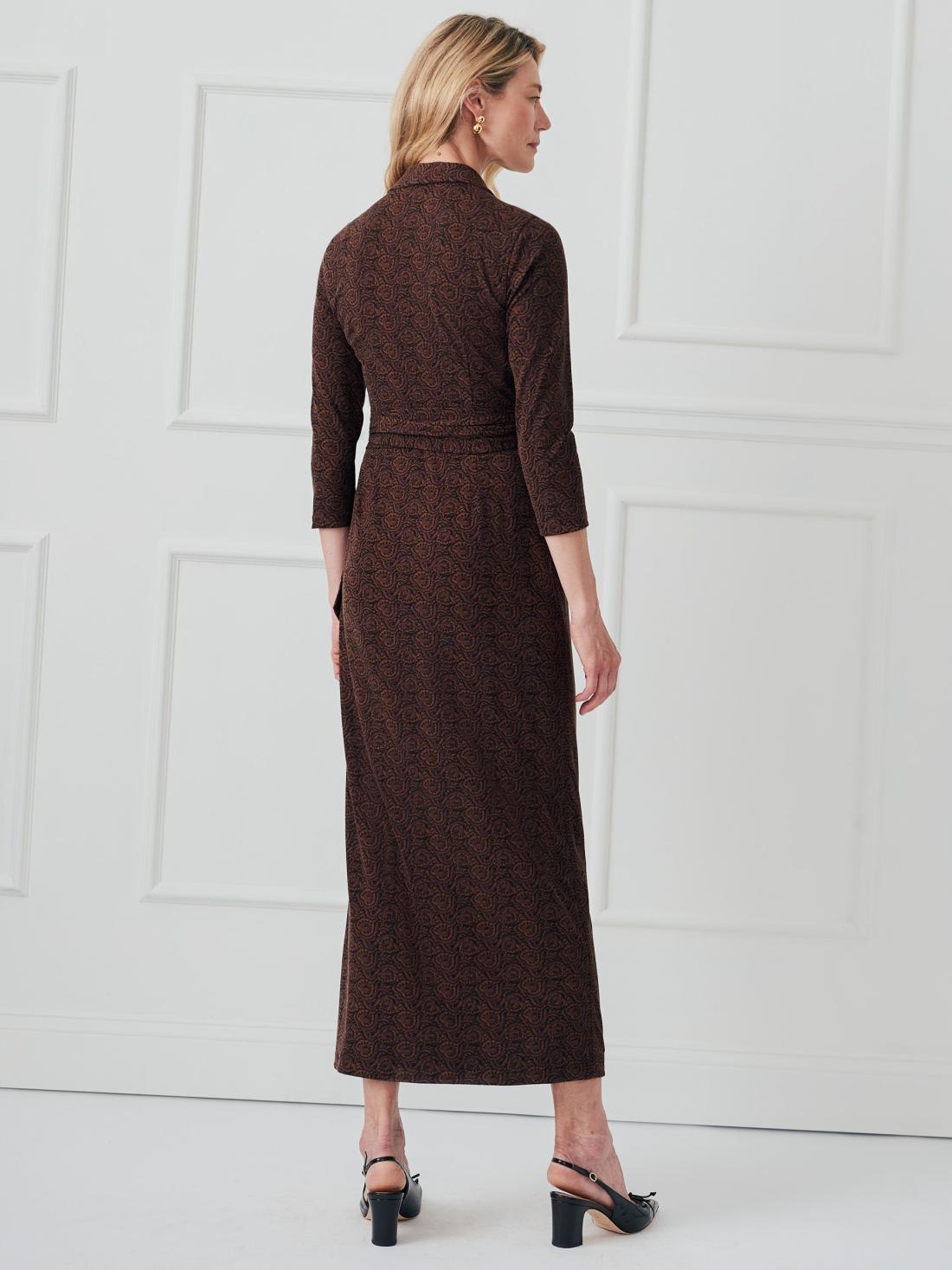 J.McLaughlin Ruthie Reversible Dress In Block Party Paisley Brown/multi | Women Dresses