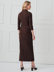 J.McLaughlin Ruthie Reversible Dress In Block Party Paisley Brown/multi | Women Dresses