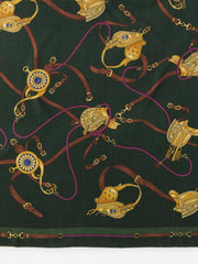 J.McLaughlin Sarita Cashmere &amp; Silk Scarf In Neo Scylla Corner Olive/brown | Women Scarves