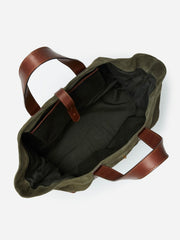 J.McLaughlin Sheldon Suede Tote Dark Olive | Men Shoes &amp; Accessories