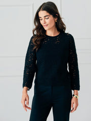 J.McLaughlin Sidra Sweater Black | Women Sweaters