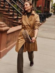 J.McLaughlin Sierra Trench Coat Khaki | Women Jackets