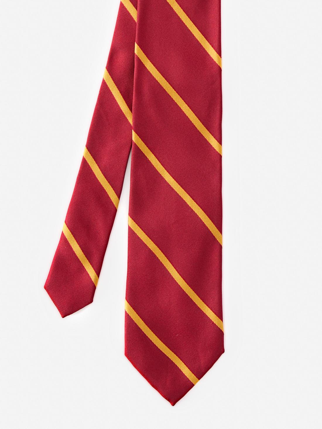 J.McLaughlin Silk Tie In Stripe Red/gold | Men Ties