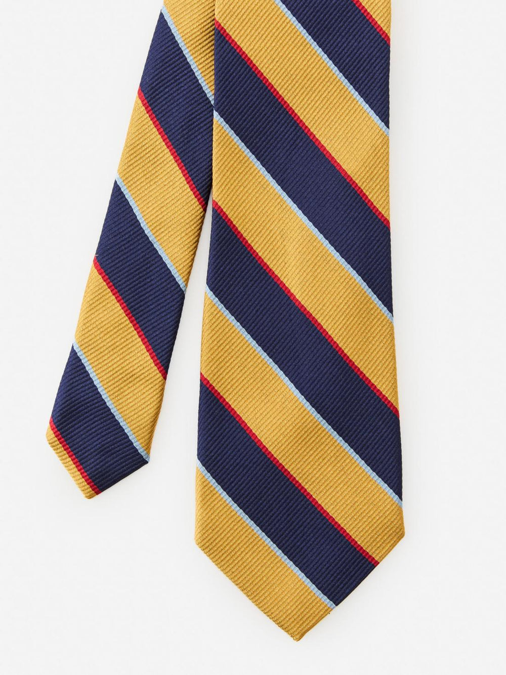 J.McLaughlin Silk Tie In Stripe Yellow/blue | Men Ties