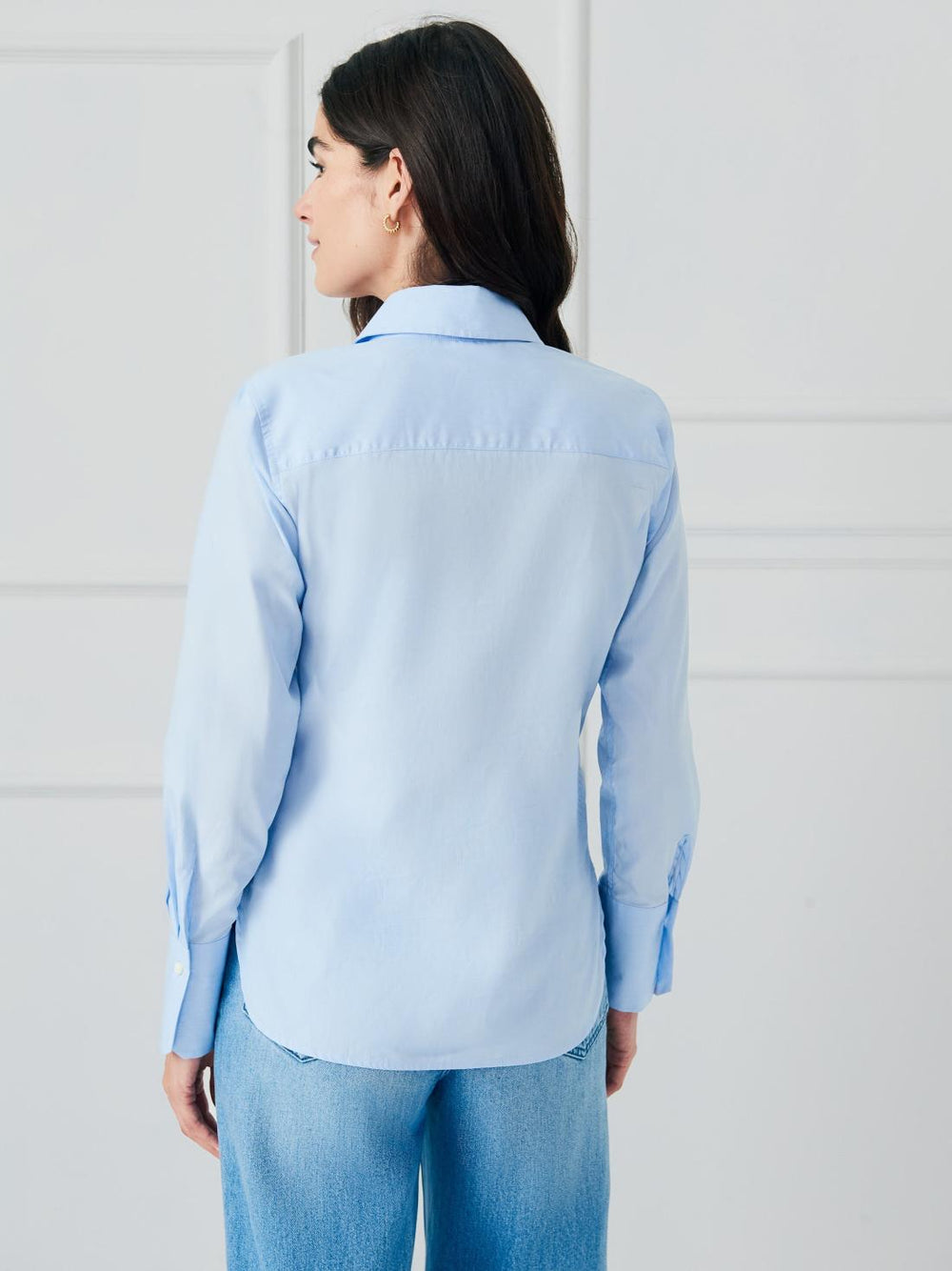 J.McLaughlin Sloane Shirt Spring Blue | Women Shirts &amp; Tops