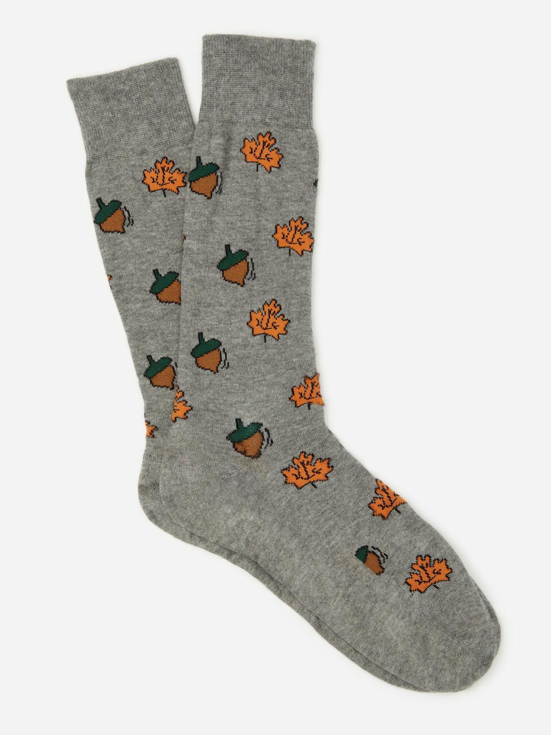 J.McLaughlin Socks In Acorn Medium Heather Grey | Men Socks