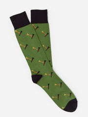 J.McLaughlin Socks In Golf Tee Dark Green/navy | Men Socks