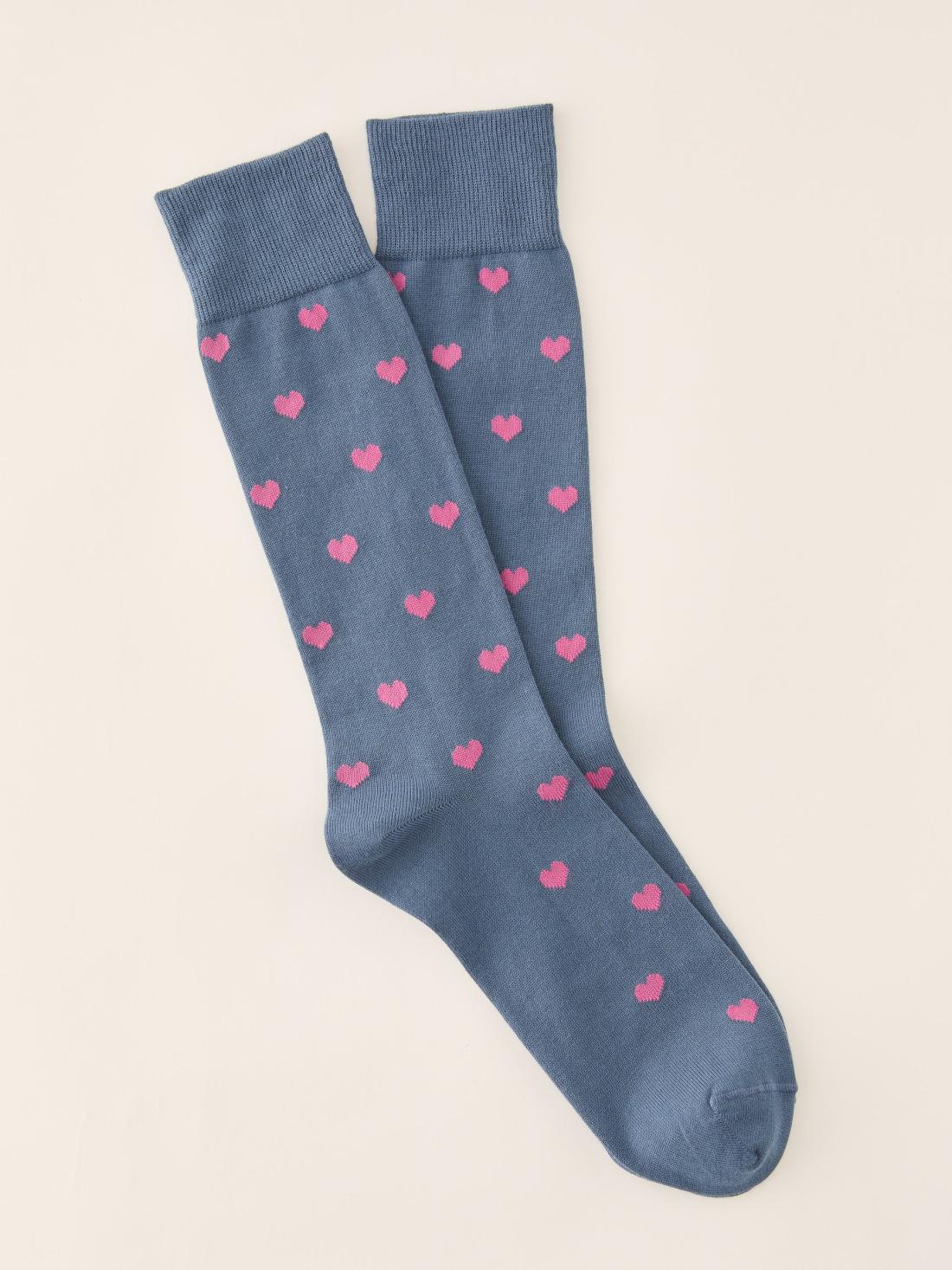 J.McLaughlin Socks In Heart Blue/hot Pink | Men Shoes &amp; Accessories