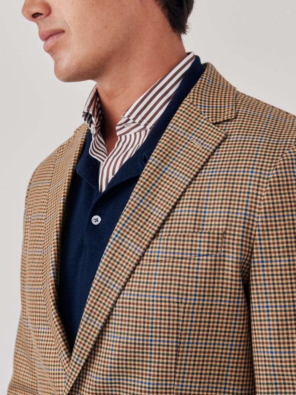 J.McLaughlin Suffolk Sport Coat In Houndstooth Cobalt/brown/green | Men Jackets &amp; Sport Coats