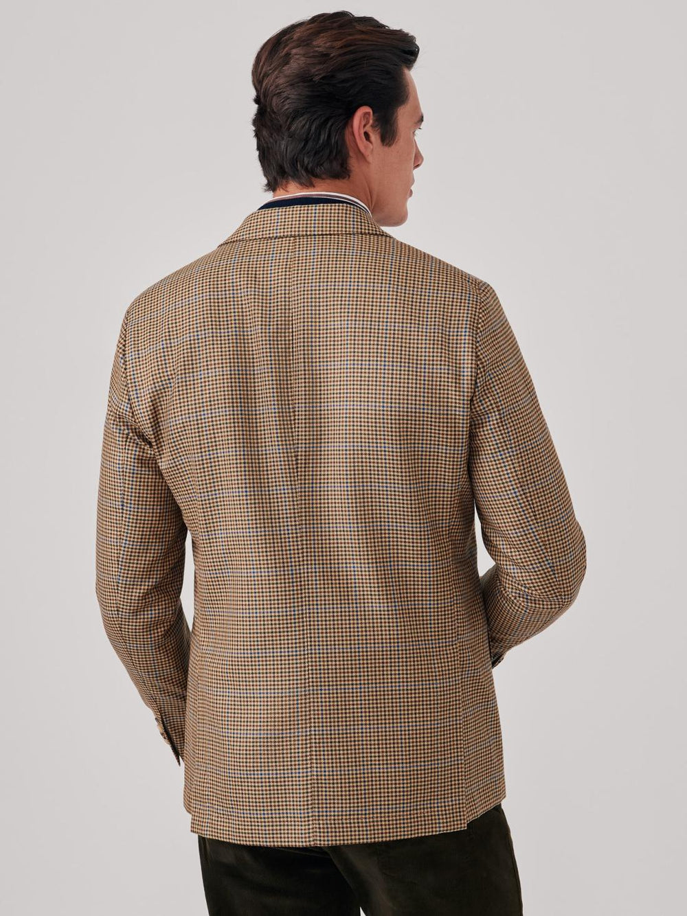 J.McLaughlin Suffolk Sport Coat In Houndstooth Cobalt/brown/green | Men Jackets &amp; Sport Coats