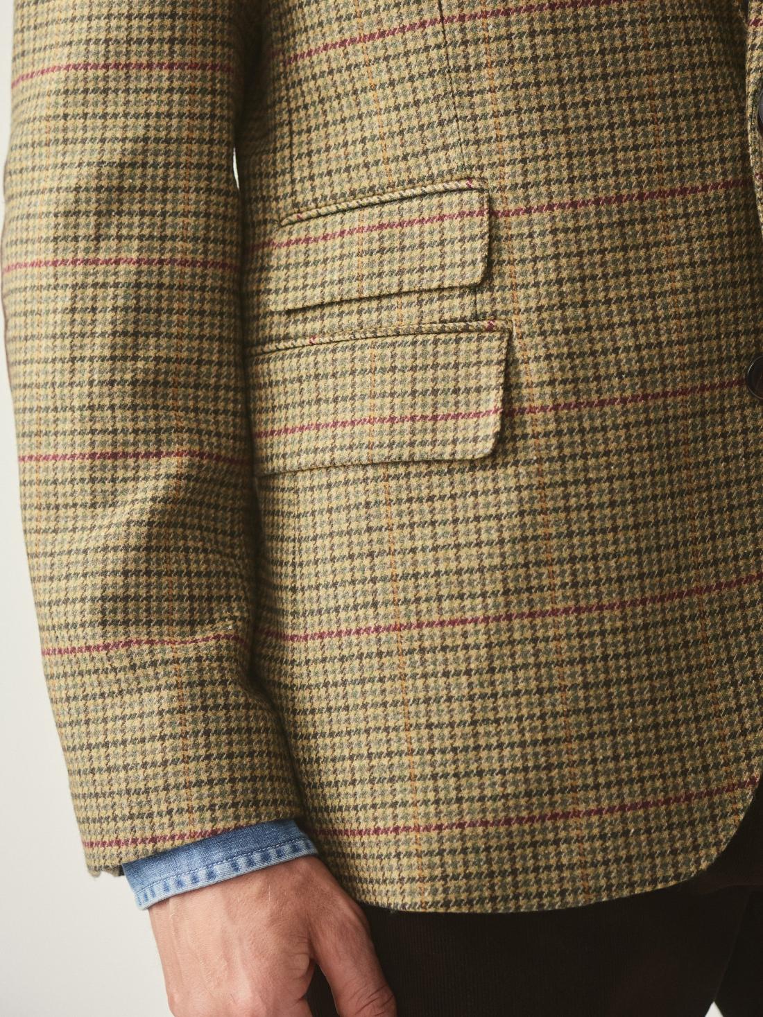 J.McLaughlin Suffolk Wool Sport Coat In Plaid Brown/green/red/mustard | Men Jackets &amp; Sport Coats