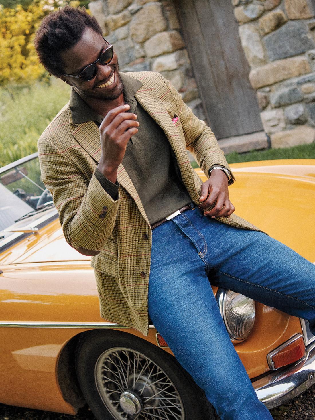 J.McLaughlin Suffolk Wool Sport Coat In Plaid Brown/green/red/mustard | Men Jackets &amp; Sport Coats