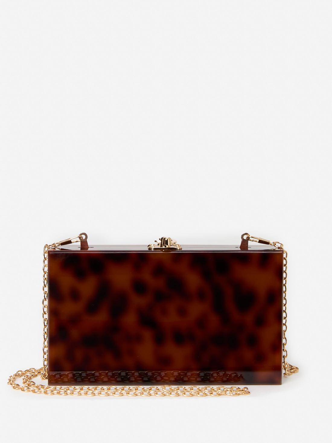 J.McLaughlin Talia Clutch In Tortoise Brown | Women Clutches