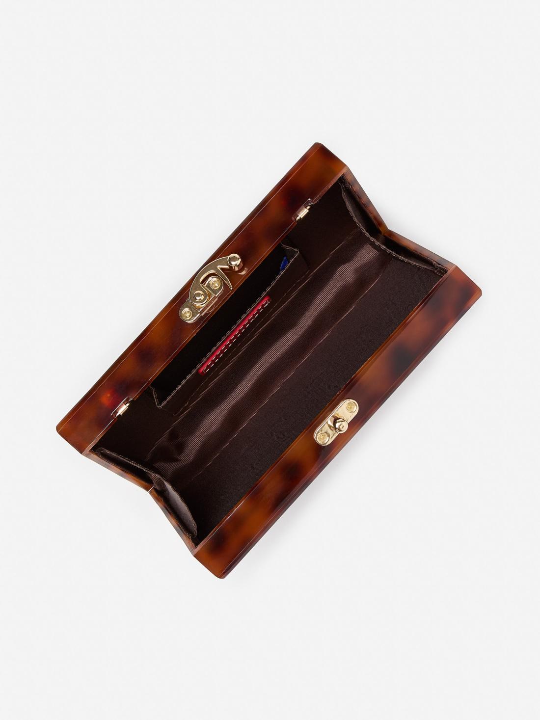 J.McLaughlin Talia Clutch In Tortoise Brown | Women Clutches