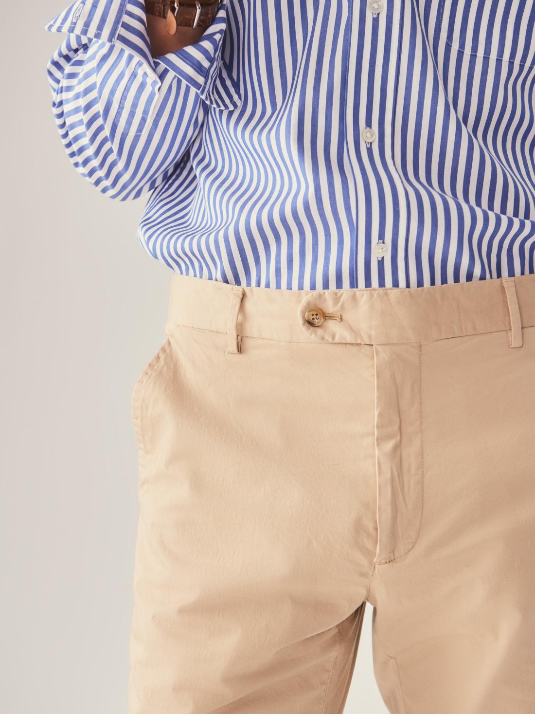 J.McLaughlin Taylor Straight-Fit Chino In Italian Twill Khaki | Men Pants