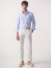J.McLaughlin Taylor Straight-Fit Chino In Italian Twill Stone | Men Pants