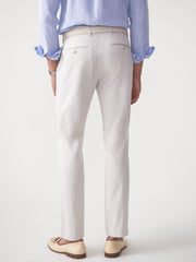 J.McLaughlin Taylor Straight-Fit Chino In Italian Twill Stone | Men Pants