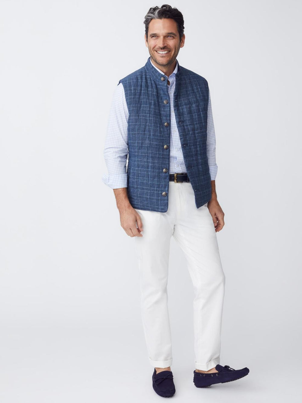 J.McLaughlin Taylor Straight-Fit Chino In Italian Twill White | Men Pants