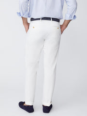 J.McLaughlin Taylor Straight-Fit Chino In Italian Twill White | Men Pants