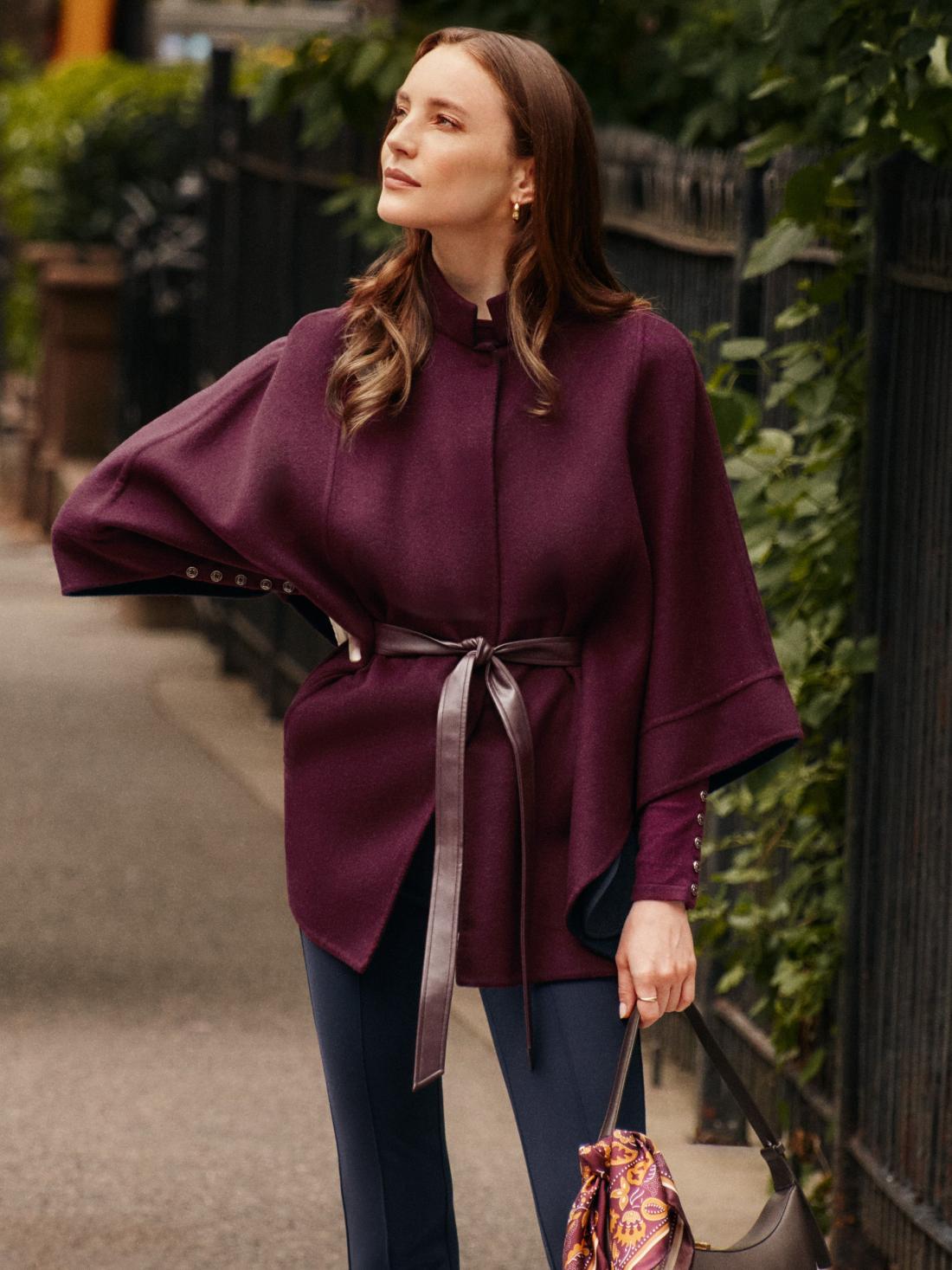 J.McLaughlin Terin Cape Merlot | Women Capes