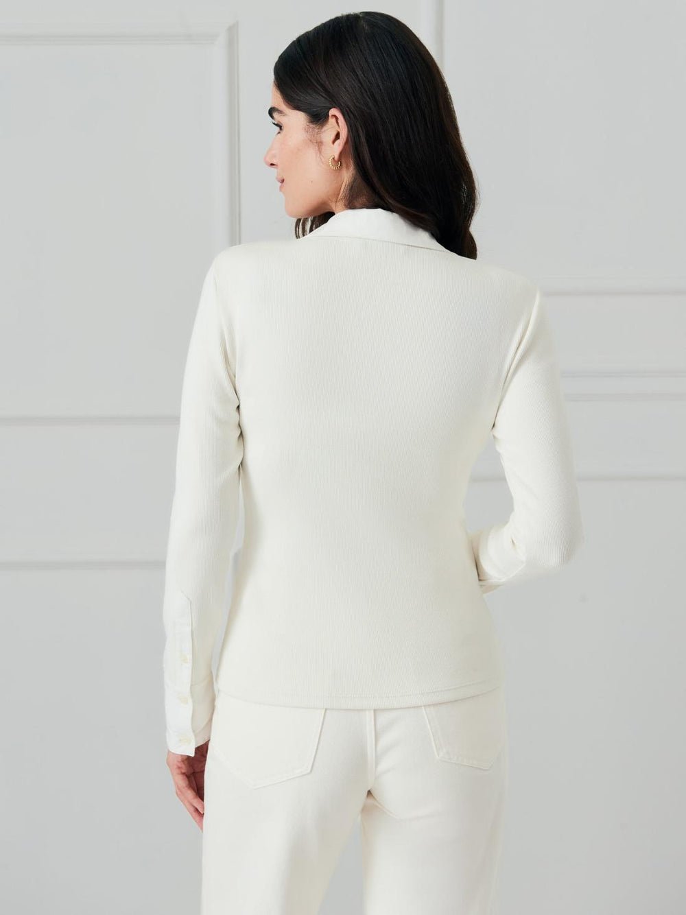 J.McLaughlin Theodora Shirt Ivory | Women Shirts &amp; Tops