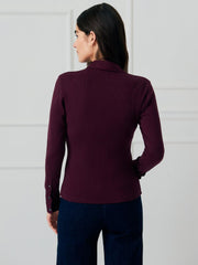 J.McLaughlin Theodora Shirt Merlot | Women Shirts &amp; Tops