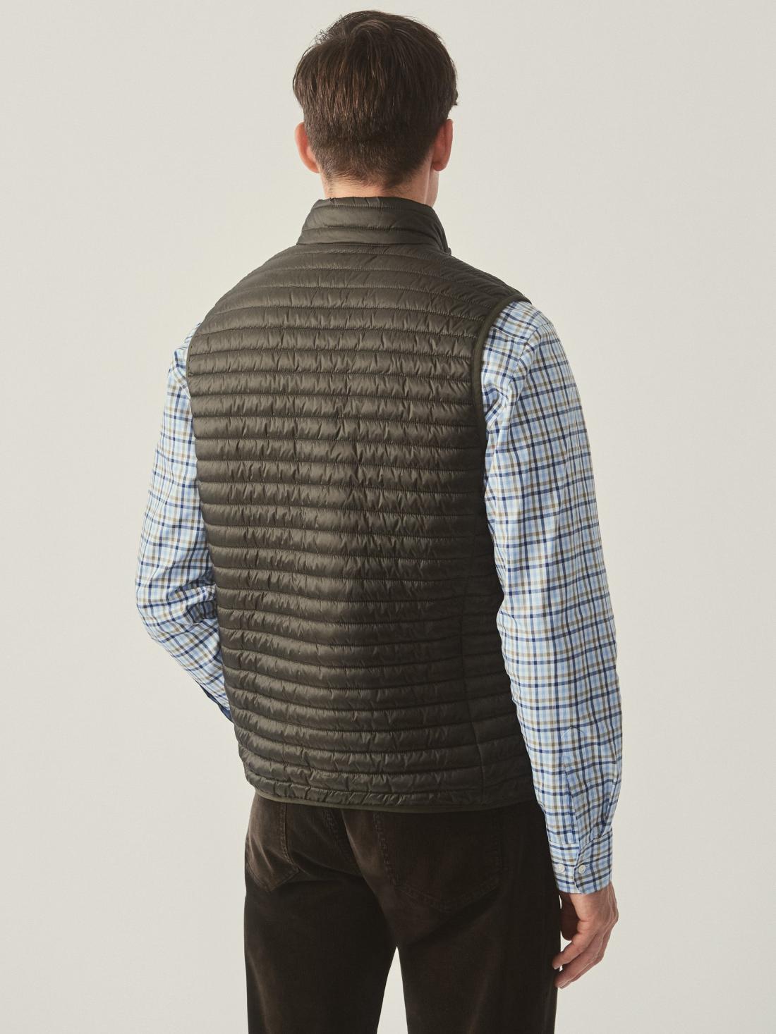 J.McLaughlin Traveler Quilted Vest Dark Olive | Men Jackets &amp; Sport Coats