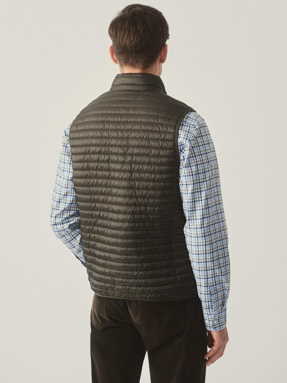 J.McLaughlin Traveler Quilted Vest Dark Olive | Men Jackets &amp; Sport Coats