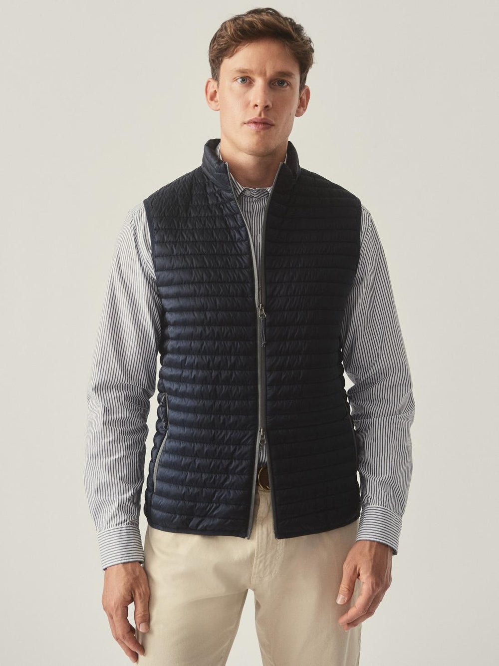 J.McLaughlin Traveler Quilted Vest Navy | Men Jackets &amp; Sport Coats