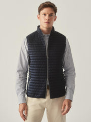 J.McLaughlin Traveler Quilted Vest Navy | Men Jackets &amp; Sport Coats