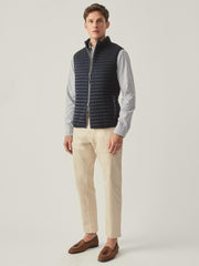 J.McLaughlin Traveler Quilted Vest Navy | Men Jackets &amp; Sport Coats