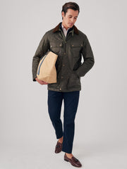 J.McLaughlin Trials Quilted Jacket Dark Olive | Men Jackets &amp; Sport Coats
