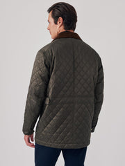 J.McLaughlin Trials Quilted Jacket Dark Olive | Men Jackets &amp; Sport Coats