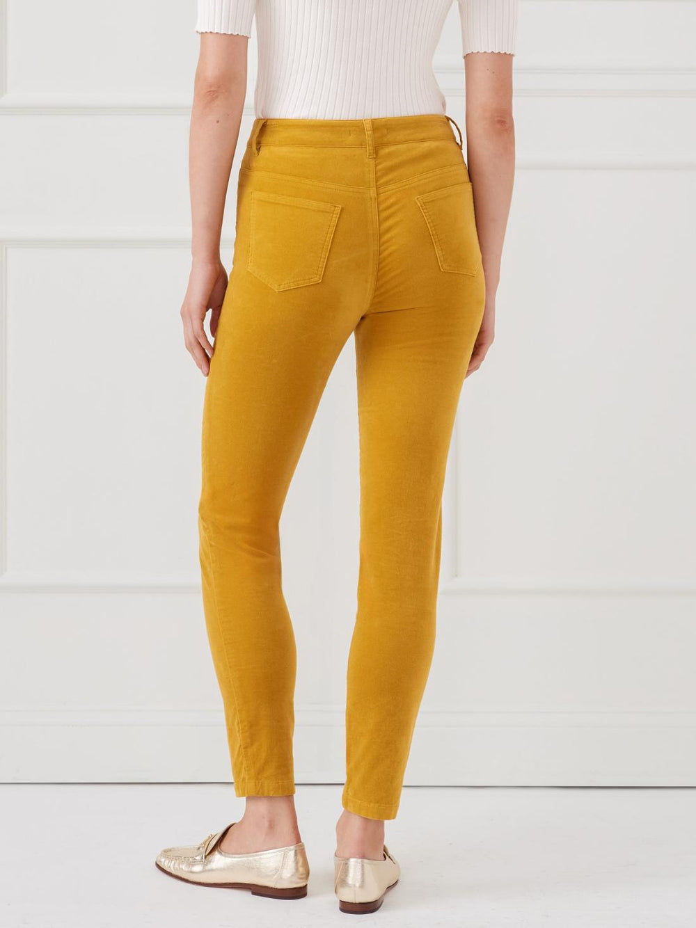 J.McLaughlin Watson Velvet Jeans Ceylon Chartreuse | Women Pants