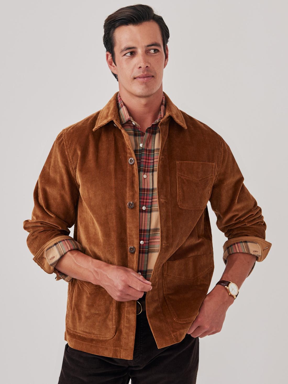 J.McLaughlin Weekender Corduroy Jacket Caramel | Men Jackets &amp; Sport Coats