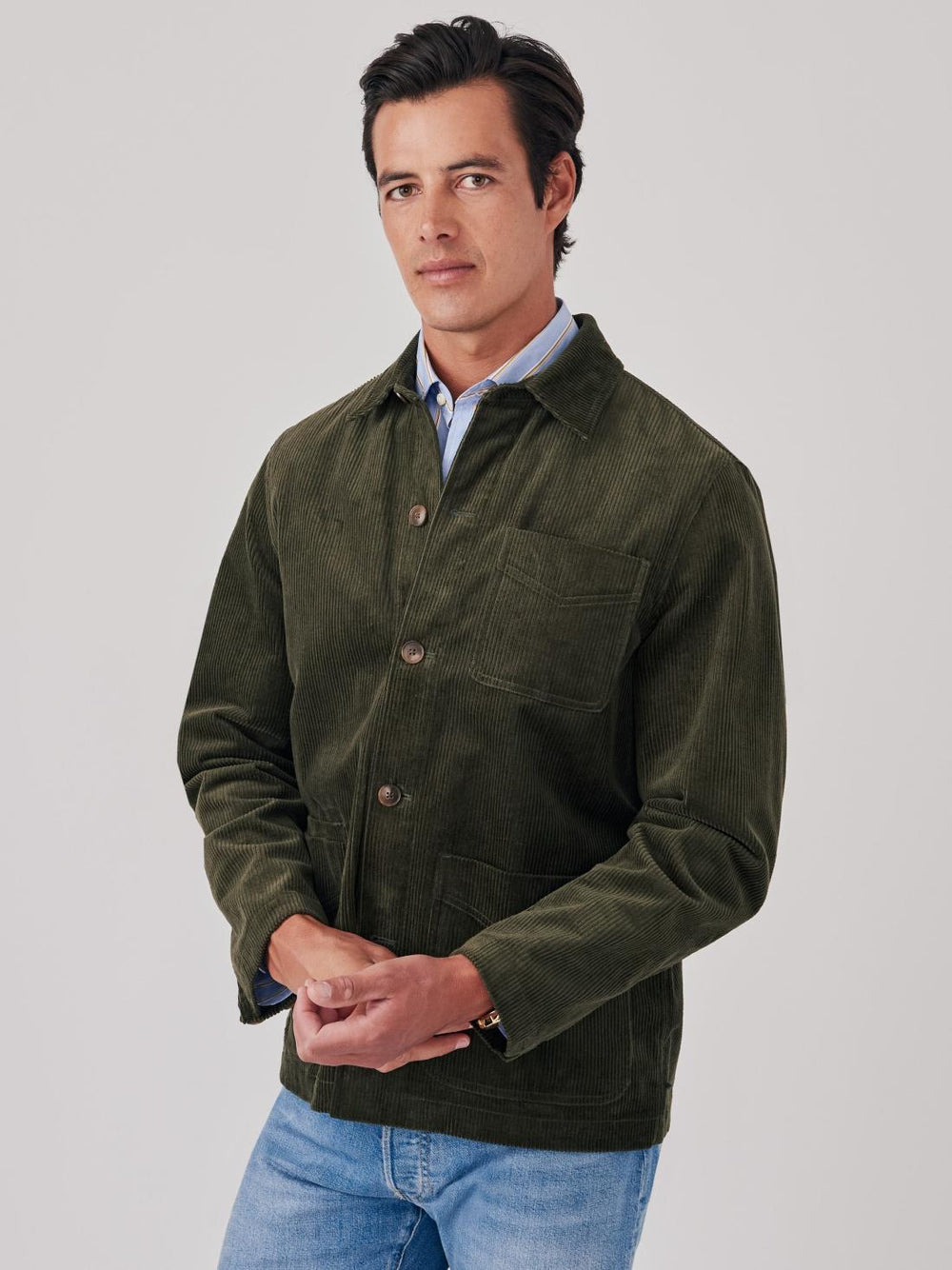 J.McLaughlin Weekender Corduroy Jacket Olive | Men Jackets &amp; Sport Coats