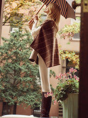 J.McLaughlin Winifred Cape In Plaid Brown/cream | Women Shoes &amp; Accessories