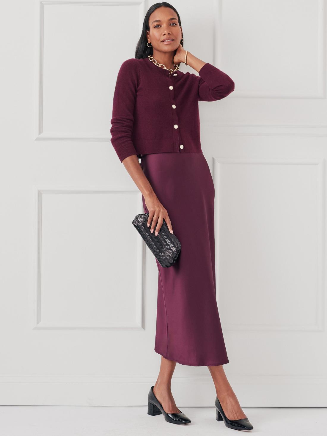 J.McLaughlin Zahara Skirt Burgundy | Women Skirts