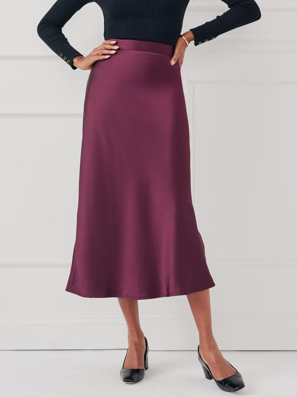 J.McLaughlin Zahara Skirt Burgundy | Women Skirts