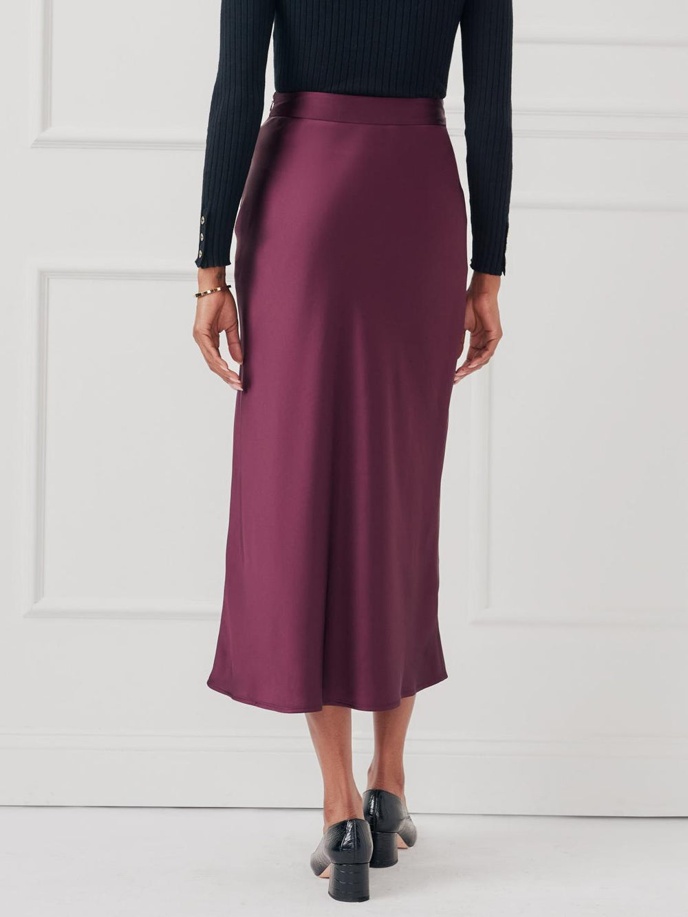J.McLaughlin Zahara Skirt Burgundy | Women Skirts